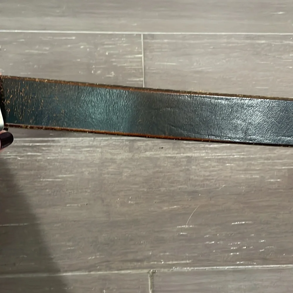 Vintage Men’s Oil-Tanned Top Grain Cowhide distressed leather brown belt size 34
